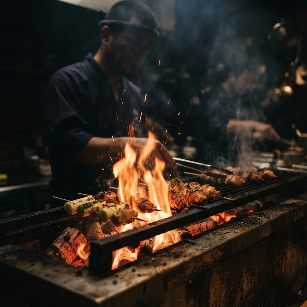 Robata al fuego